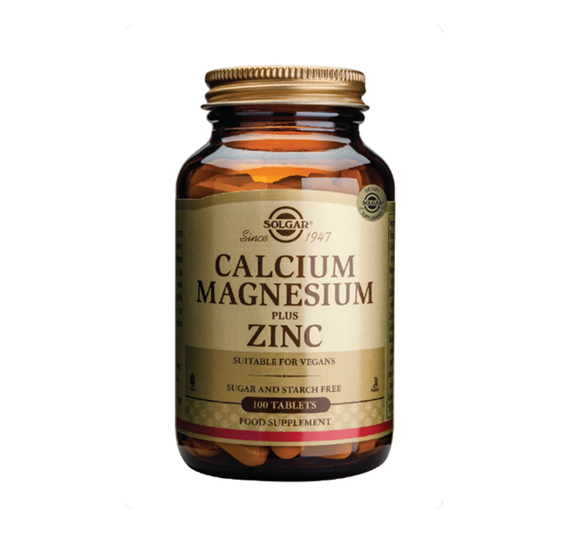 Solgar Calcium Magnesium Zinc 100 Tablets